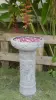  Product image 2 of the product “Jakarta - Bowl with flower motiv, frangipani, Ø 30 cm | cast stone ”